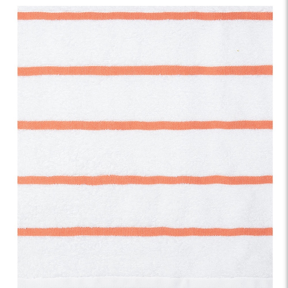 2 Cariloha Striped Beach Towel Sun-kissed Coral 30” x 60” 39% bamboo 54% cotton - Picture 3 of 3